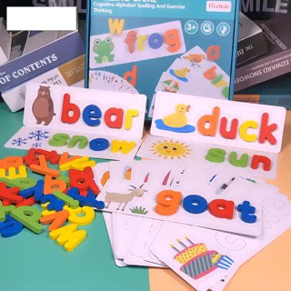 Trò chơi ghép chữ tiếng Anh - Spelling game, đồ chơi gỗ phát triển trí tuệ dochoigo.vn