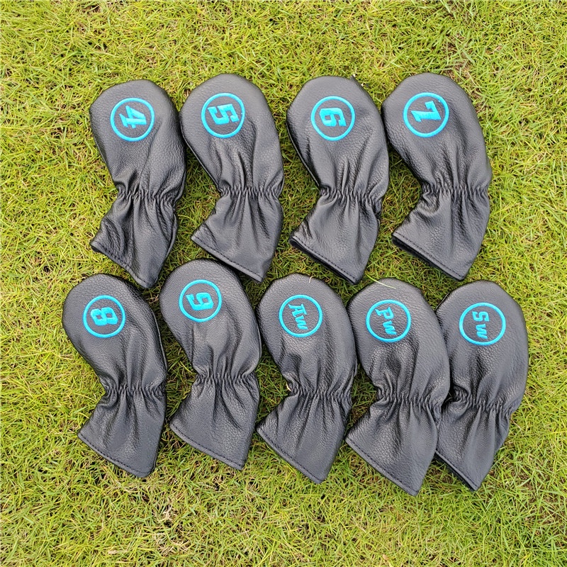 Siberian Husky Golf Thanh Gỗ Bộ Head Cover Dễ Thương Phim Hoạt Hình Câu Lạc Bộ Vỏ Bảo Vệ Cap Push Rod Set nrUk
