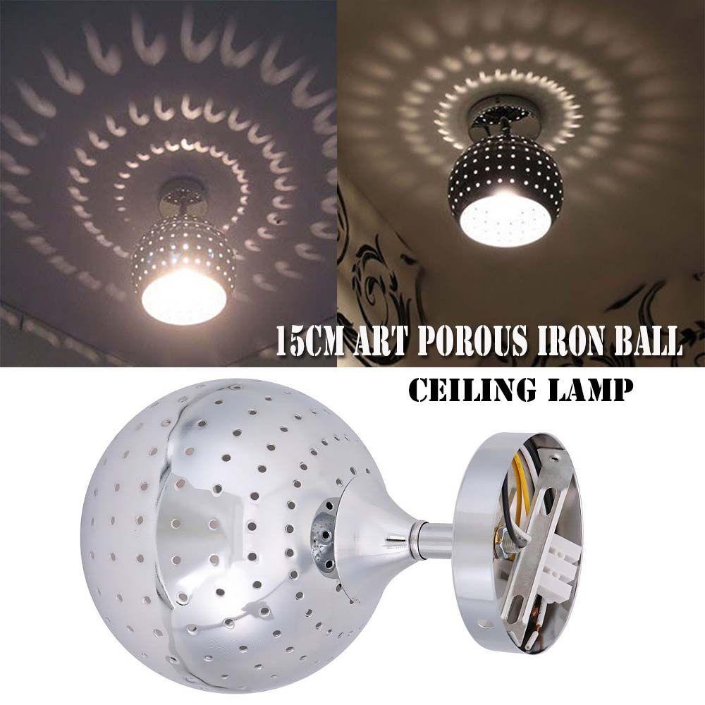 Bóng Đèn Trần Bằng Sắt 15CM Trang Trí Nhà Cửa