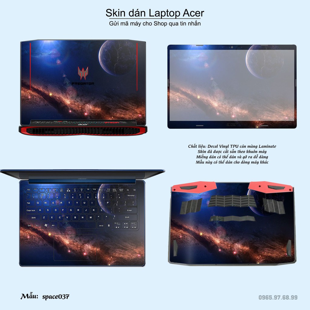 Skin dán Laptop Acer in hình không gian _nhiều mẫu 7 (inbox mã máy cho Shop)