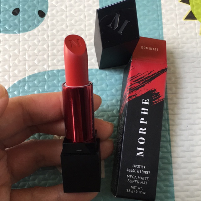 Son lì Morphe Lipstick Rouge À Lèvres Mega Matte Super Mat màu Dominate(3.5g)xách tay US