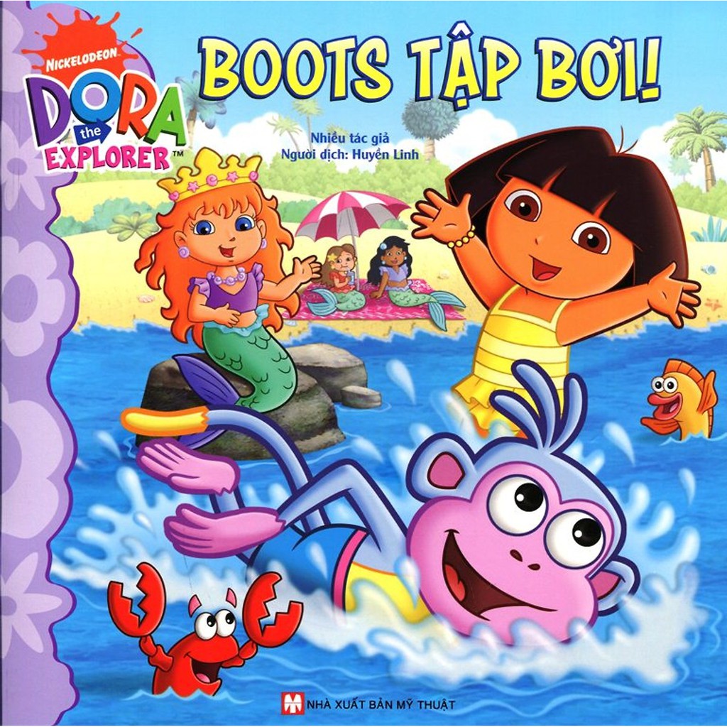 Sách - Dora The Explorer - Boots Tập Bơi