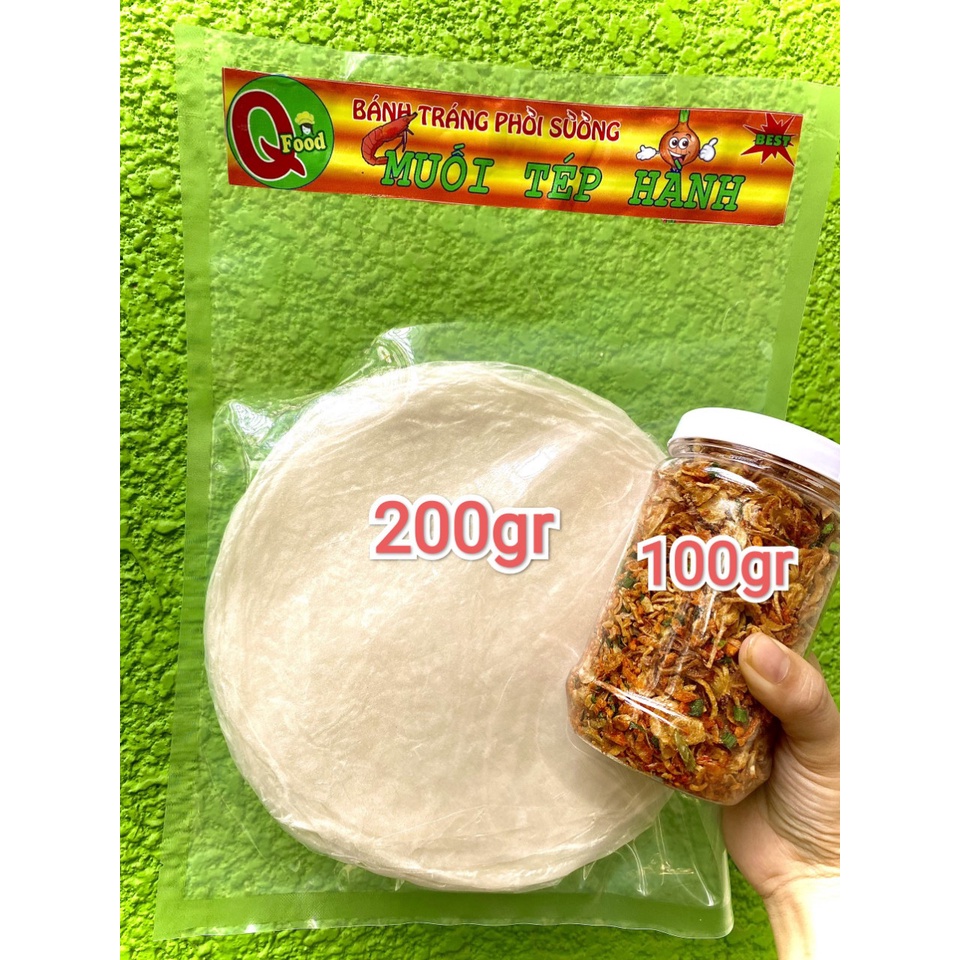 COMBO 500GR gồm BÁNH TRÒN PHƠI SƯƠNG LOẠI MỎNG ĐẶC BIỆT + HỦ MUỐI TÉP HÀNH NGUYÊN CHẤT 100% SIÊU NGON