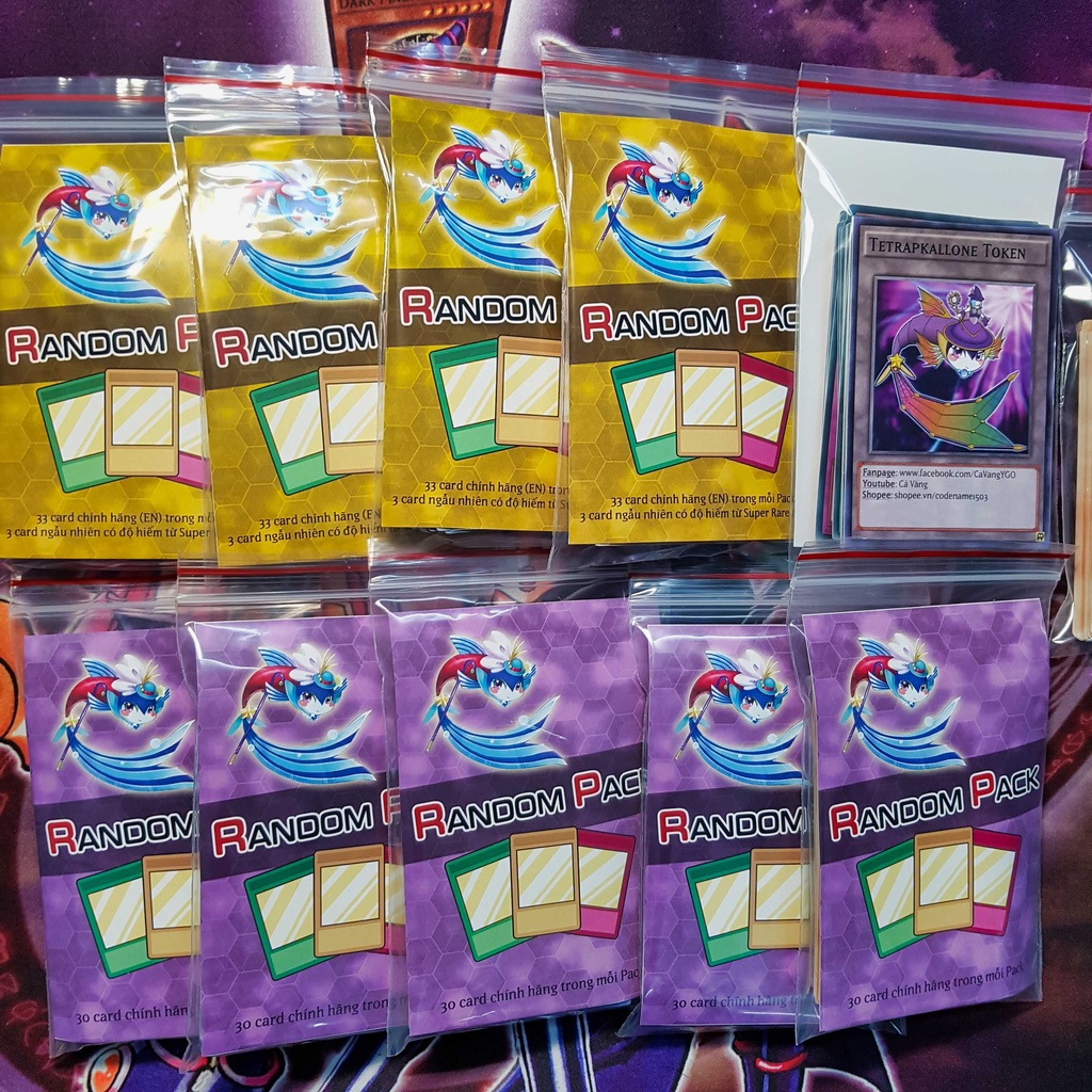 30 LÁ BÀI YUGIOH TIẾNG ANH; TẶNG KÈM 3 LÁ FOIL NGẪU NHIÊN | BÀI LẺ CÁ VÀNG.