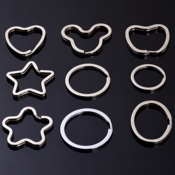 Khoen móc khóa thép không gỉ hình mickey 3.8cm*0.2cm dùng mix đồ handmade, phụ kiện thời trang...