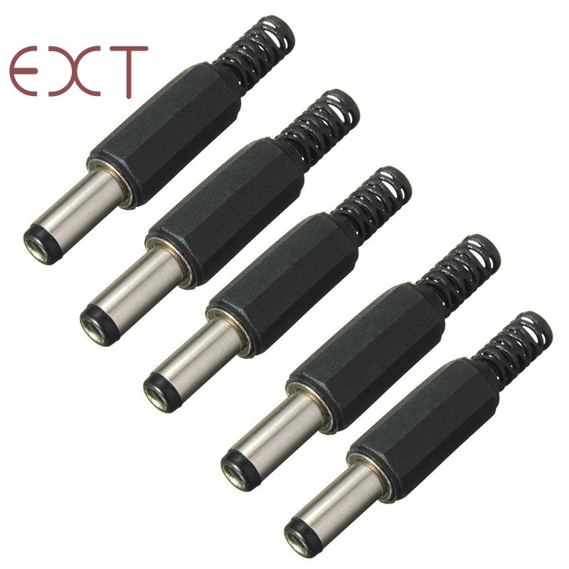 5PCS 5.5mm X 2.5mm Male Jack DC Power Adapter Adaptor Connector