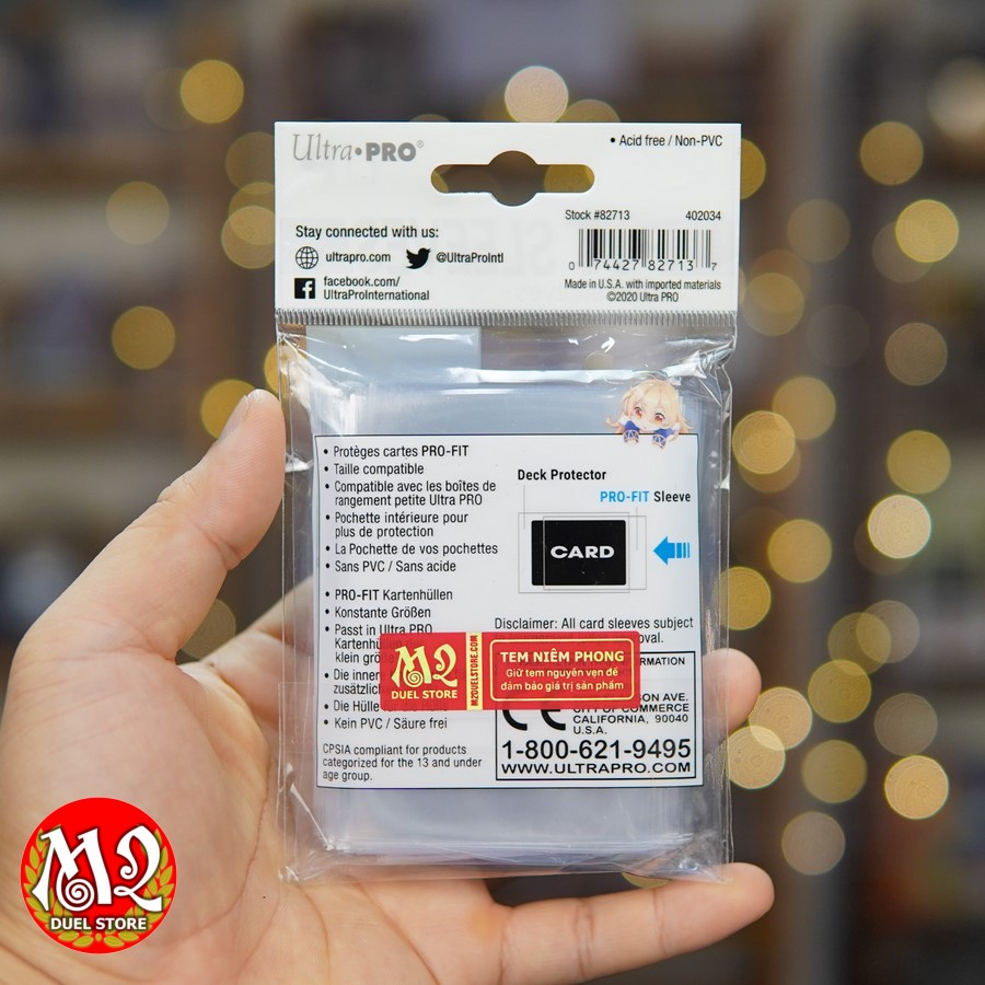 Bọc bài Yugioh Pro Perfect Fit Inner Sleeves - 100 cái 60x87mm vừa khít - chính hãng Ultra PRO USA