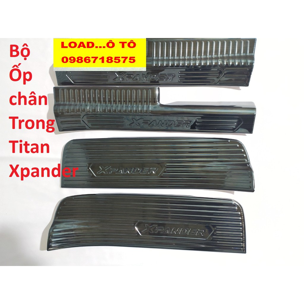 Ốp bậc bước chân titan Mitsubishi Xpander (chất liệu titan cả trong và ngoài)