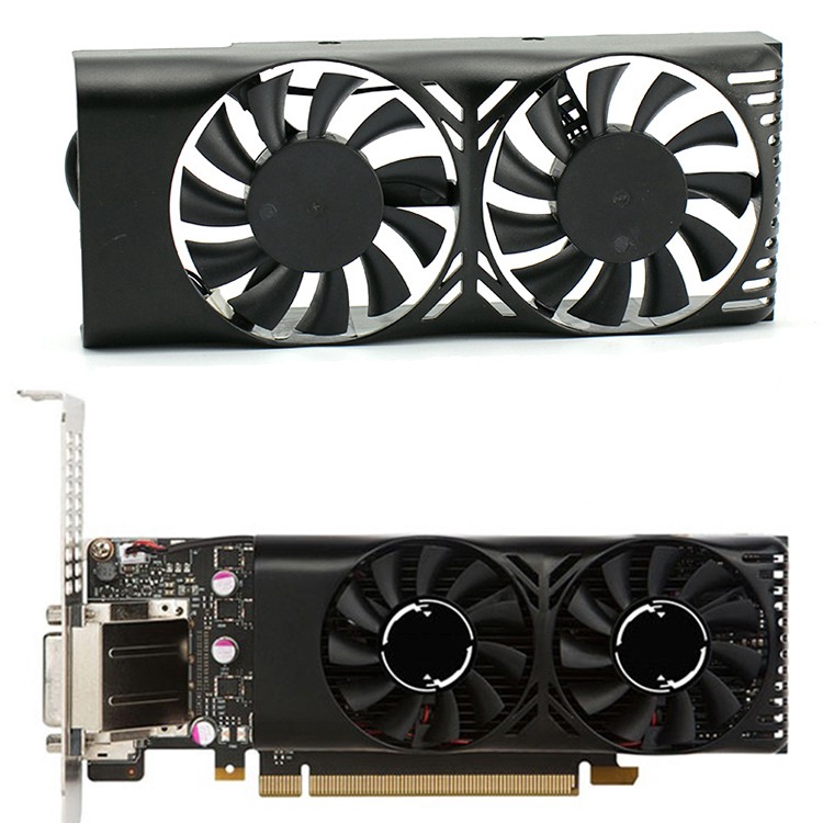 Dual Fan Cooling Fan Cooler For MSI GeForce GTX 1050 2GT LP Graphics Card 0.20A