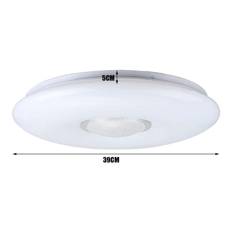 54W 36LED Ceiling Lamp Dimmable Down Light Flush Mounted Living Room+2.4G Remote