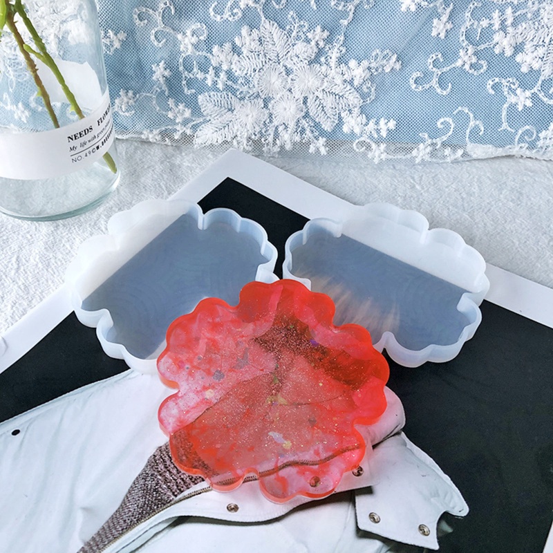 Sa Khuôn Làm Đế Lót Ly Hình Cánh Hoa Pha Lê Epoxy Độc Đáo diy