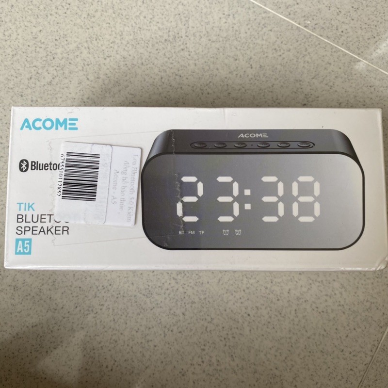 Loa Bluetooth đồng hồ 3in1 ACOME A5 âm thanh HD sắc nét âm bass trầm ấm công suất 5W phát được đài FM - HÀNG CHÍNH HÃNG