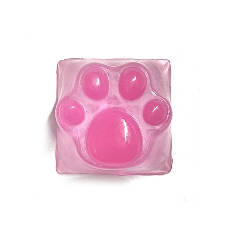 OEM Nút Bàn Phím Hình Chân Mèo Hello Kitty Bằng Nhựa Resin Màu Rgb Trong Suốt