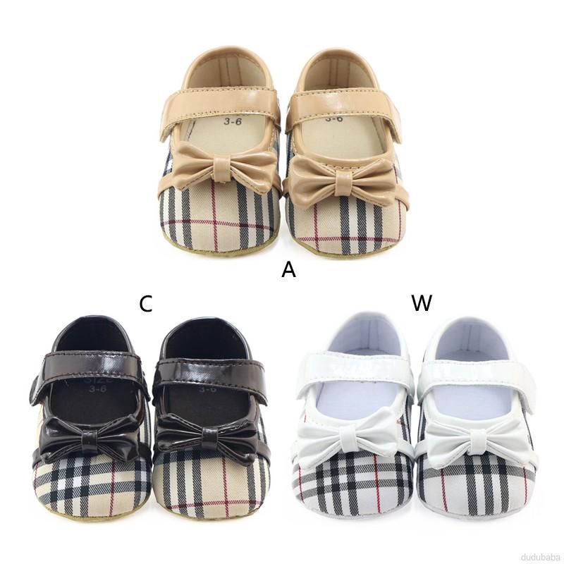 Giày vải họa tiết caro dễ thương chống trượt dành cho bé gái
