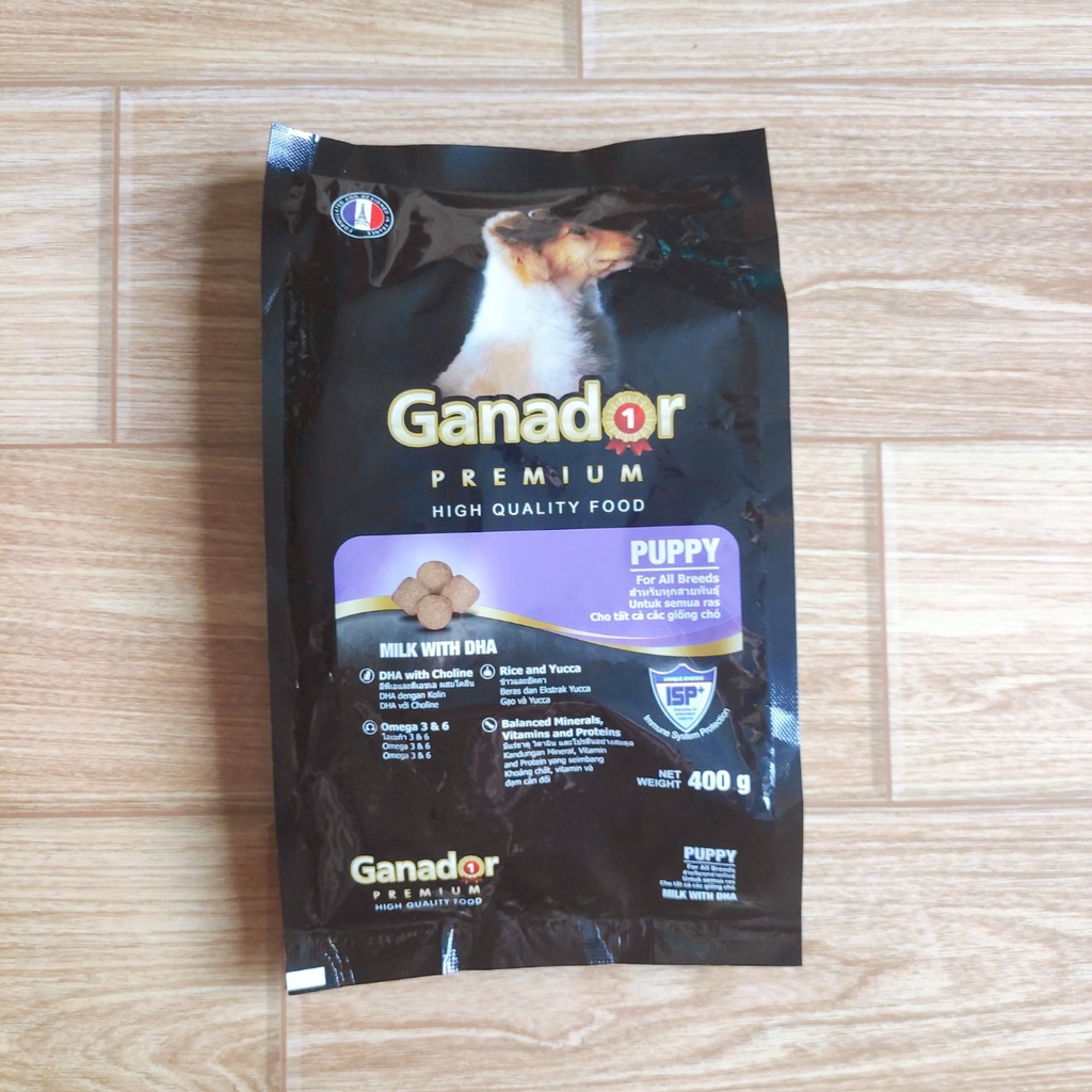 Hạt Ganador Cho Chó Con Vị Sữa &amp; DHA 400gr