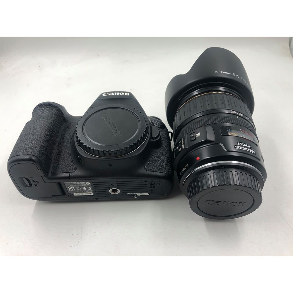 Máy ảnh Canon 6D và ống kính Canon 28-135 ( len đa dụng cho máy FF canon)