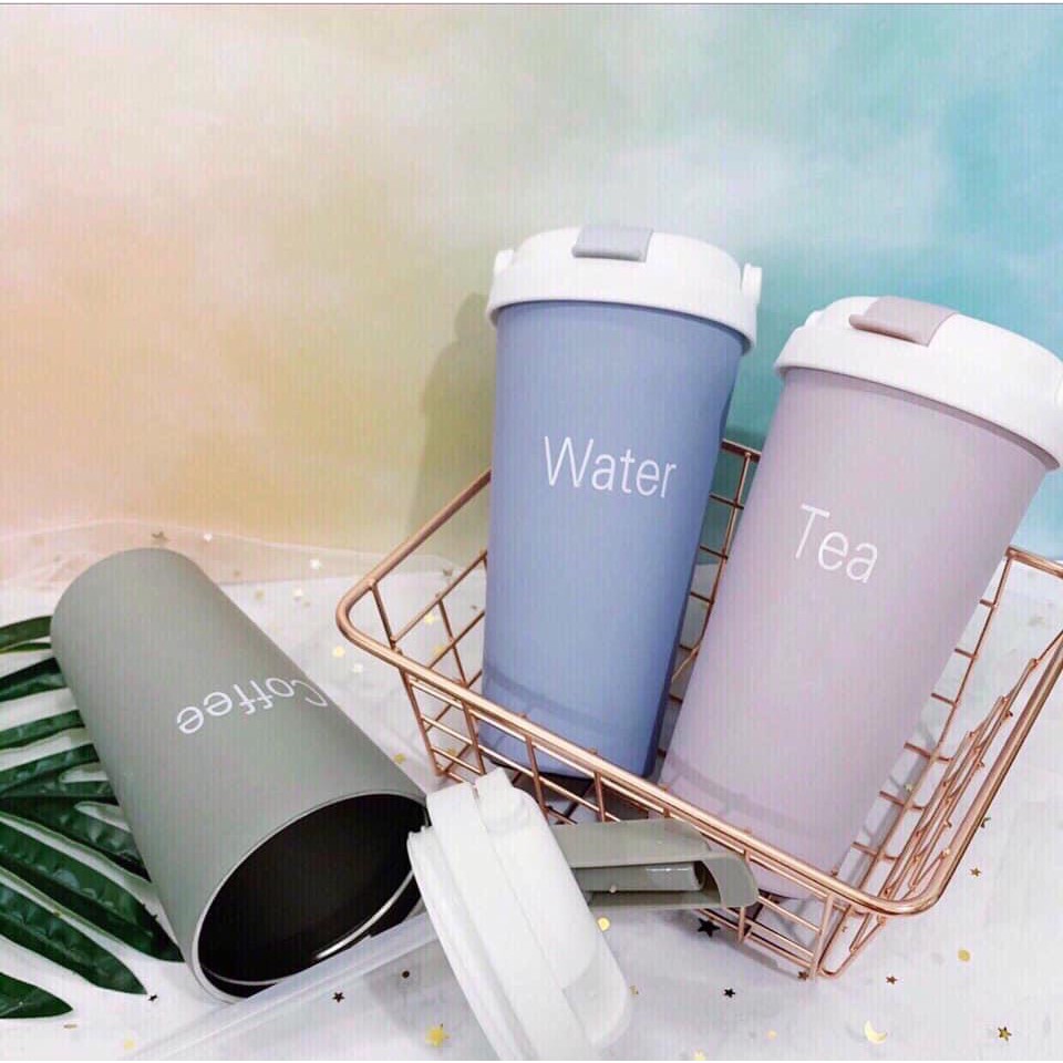 Bình giữ nhiệt Tea - Water - Coffee có ống hút, chất liệu inox sus 304, giữ nhiệt nóng, lạnh khoảng 8h