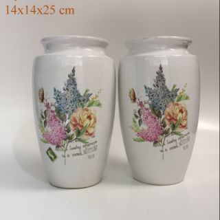 Lọ hoa hồng cổ điển gốm sứ đẹp xuất sắc dùng cắm hoa tươi- hoa lụa