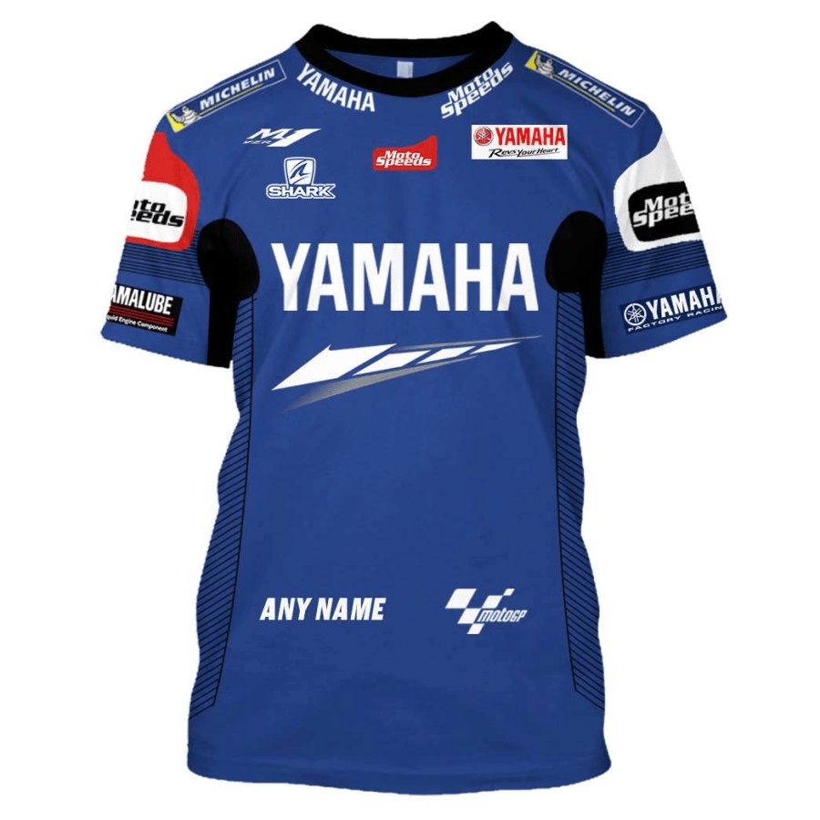 Áo Thun Thể Thao Tay Ngắn In Hình Xe Mô Tô Yamaha Motogp Racing Michelin Motospeeds Thời Trang Mùa Hè Cho Nam Và Nữ
