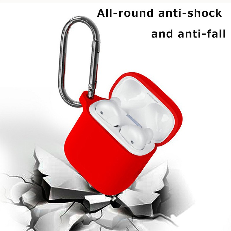 Vỏ hộp đựng tai nghe không dây silicone kèm móc chống mất cho OPPO Enco Free | BigBuy360 - bigbuy360.vn