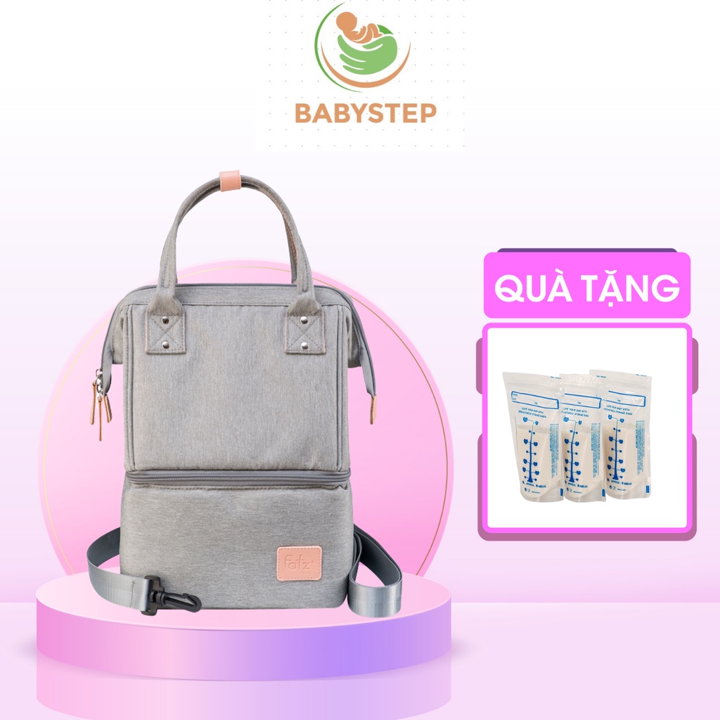 Ba lô bỉm sữa đa năng cao cấp Fatzbaby Multifit FB2020SL, túi bỉm sữa có kết hợp túi bảo quản bình sữa