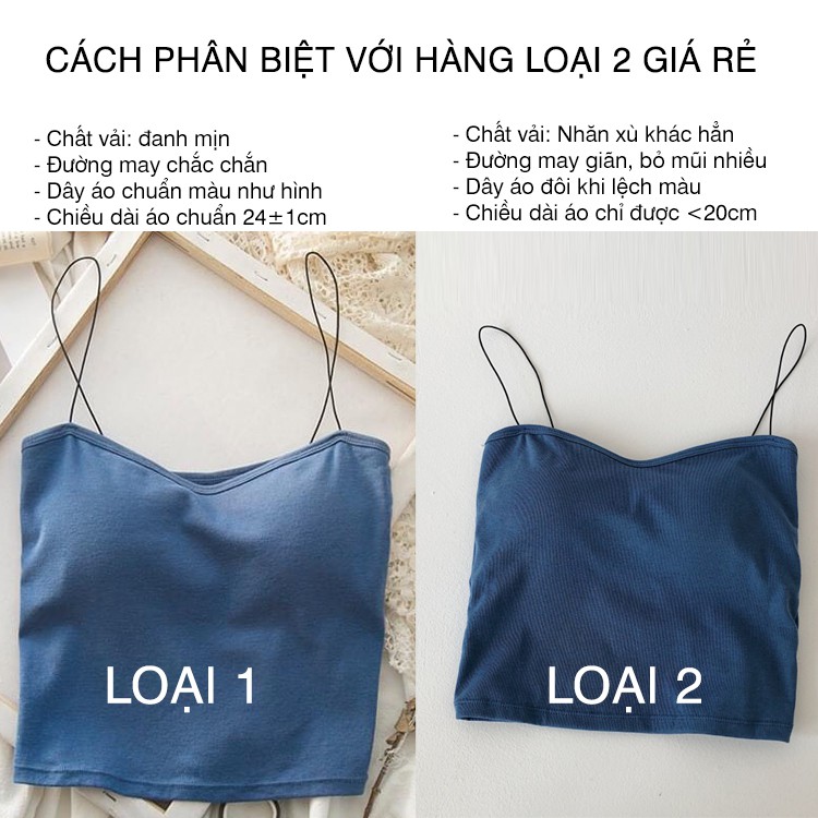 Áo bra thân dài cotton đanh mịn dây mảnh Freesize <55kg FLA52 | BigBuy360 - bigbuy360.vn