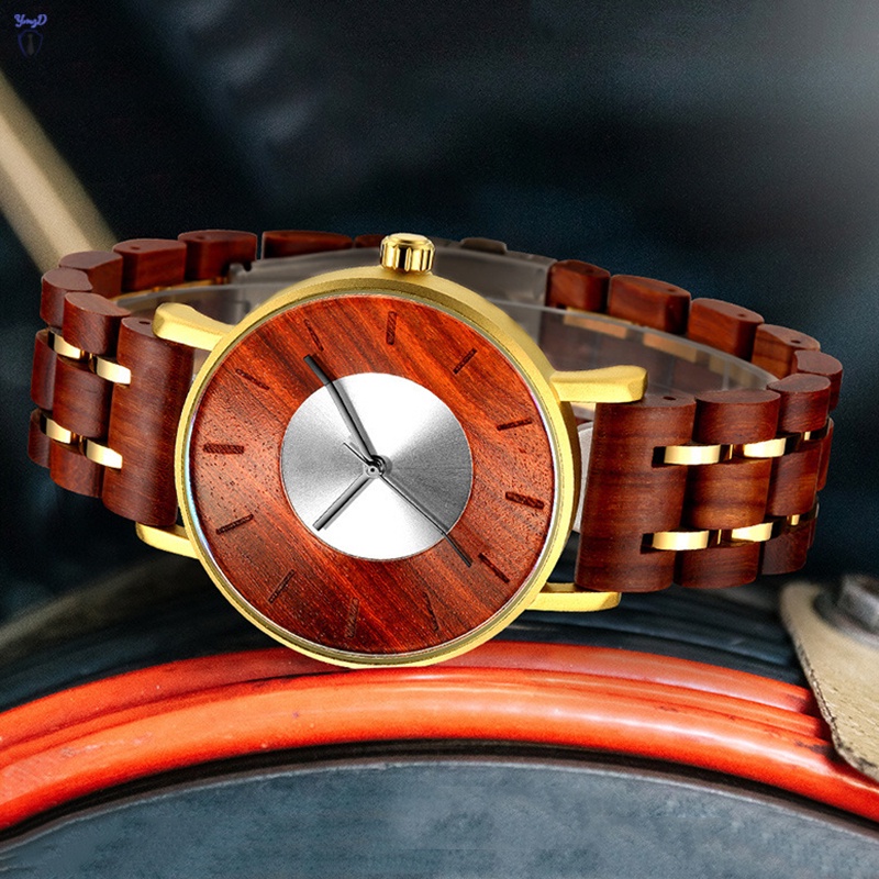 Đồng Hồ Công Sở Nam Chống Nước Với Dây Đeo Bằng Gỗ