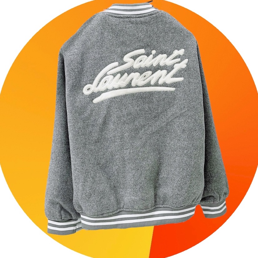 Aó Khoác Bomber Dạ Saint Laurent Thêu Da Nam Nữ Mix Họa Tiết Thêu HOT 2022