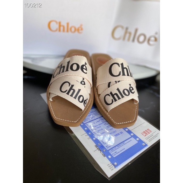 Chất lượng cao tại chỗ  Chlo-e  Dây đeo bện chéo  Dép La Mã  Dép phẳng  Dép  Dép nữ  Màu trắng