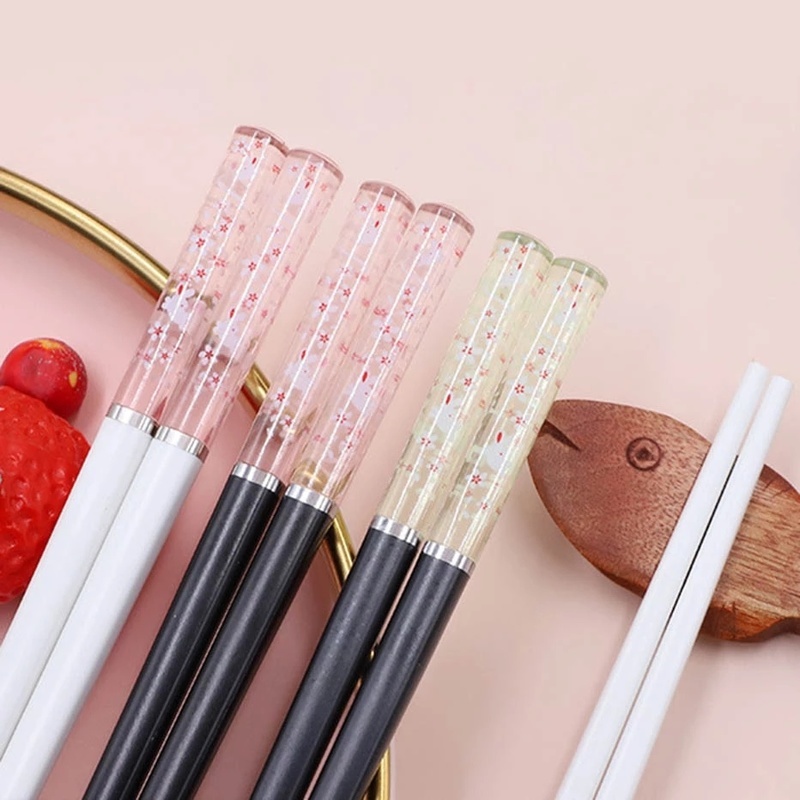 Đôi Đũa Chống Trượt Chịu Nhiệt Cao In Họa Tiết Hoa Anh Đào Phong Cách Nhật Bản