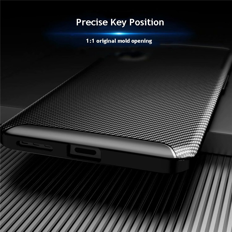Ốp điện thoại mềm kết cấu sợi carbon chống sốc cho OPPO Find X2/Pro