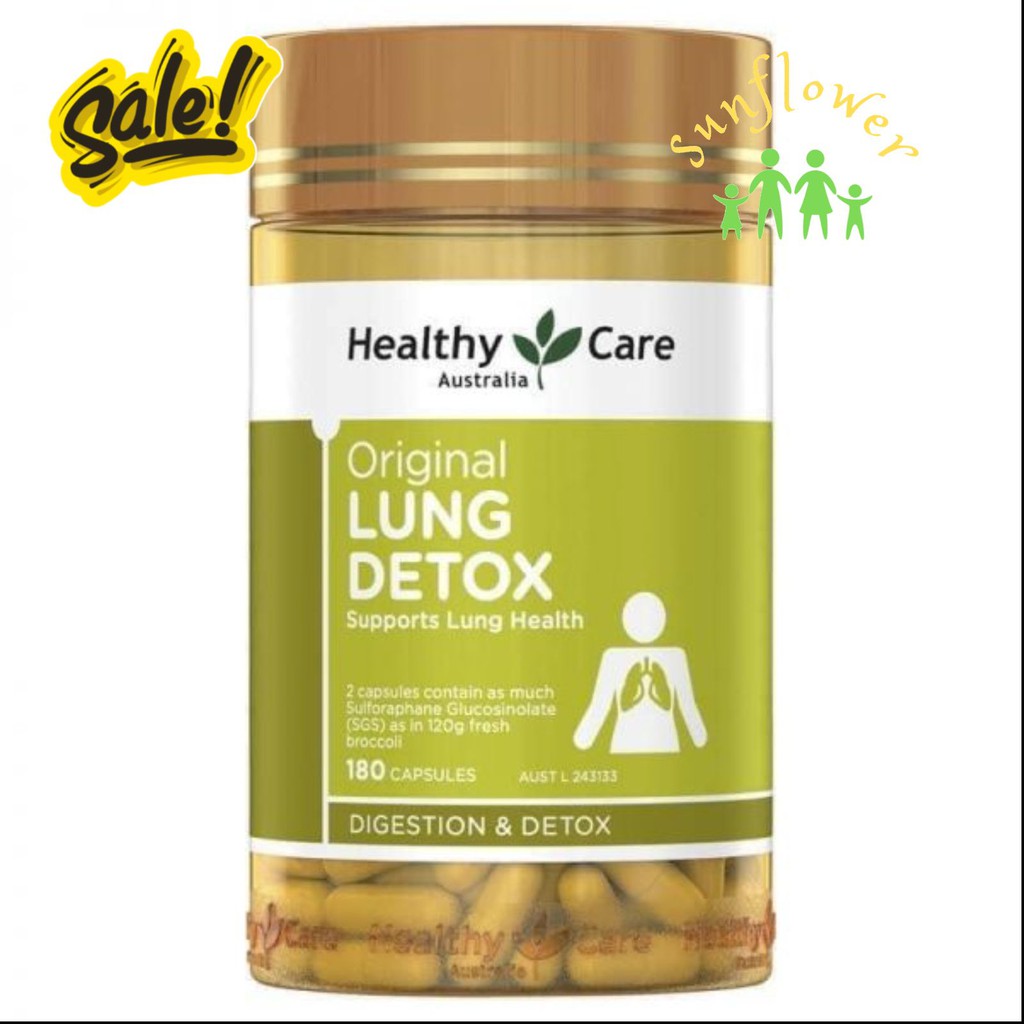 Viên uống giải độc phổi Lung Detox của Healthy Care - 180 viên