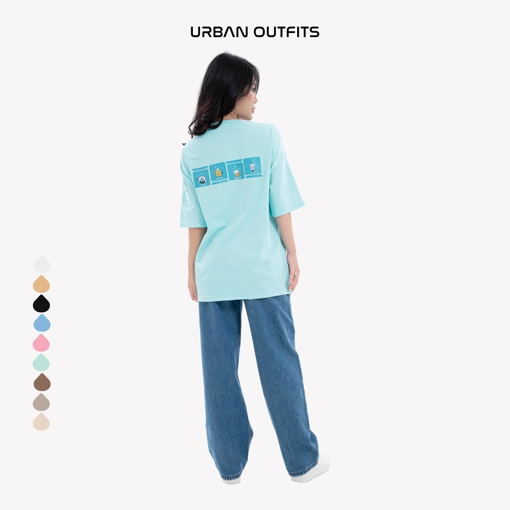 Áo Thun Tay Lỡ Form Rộng URBAN OUTFITS  ATO103 Local Brand In GOOD LUCH MEAL ver 2.0 Chất Vải 100% Compact Cotton 250GSM