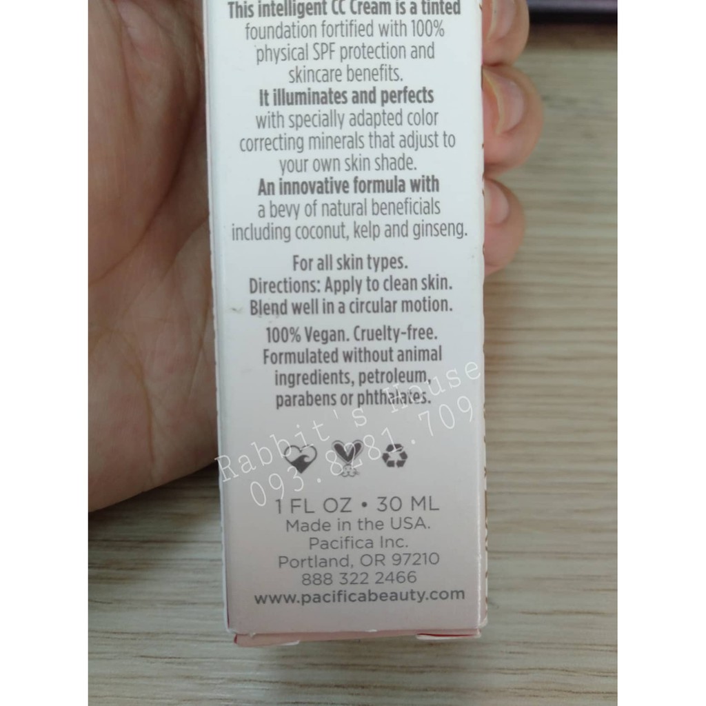[AUTH] [100%vegan] KEM NỀN THỰC VẬT PACIFICA ULTRA CC CREAM RADIANT FOUNDATION | BigBuy360 - bigbuy360.vn