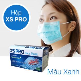 Khẩu trang xanh xs pro 3 lớp (hộp 50cai)