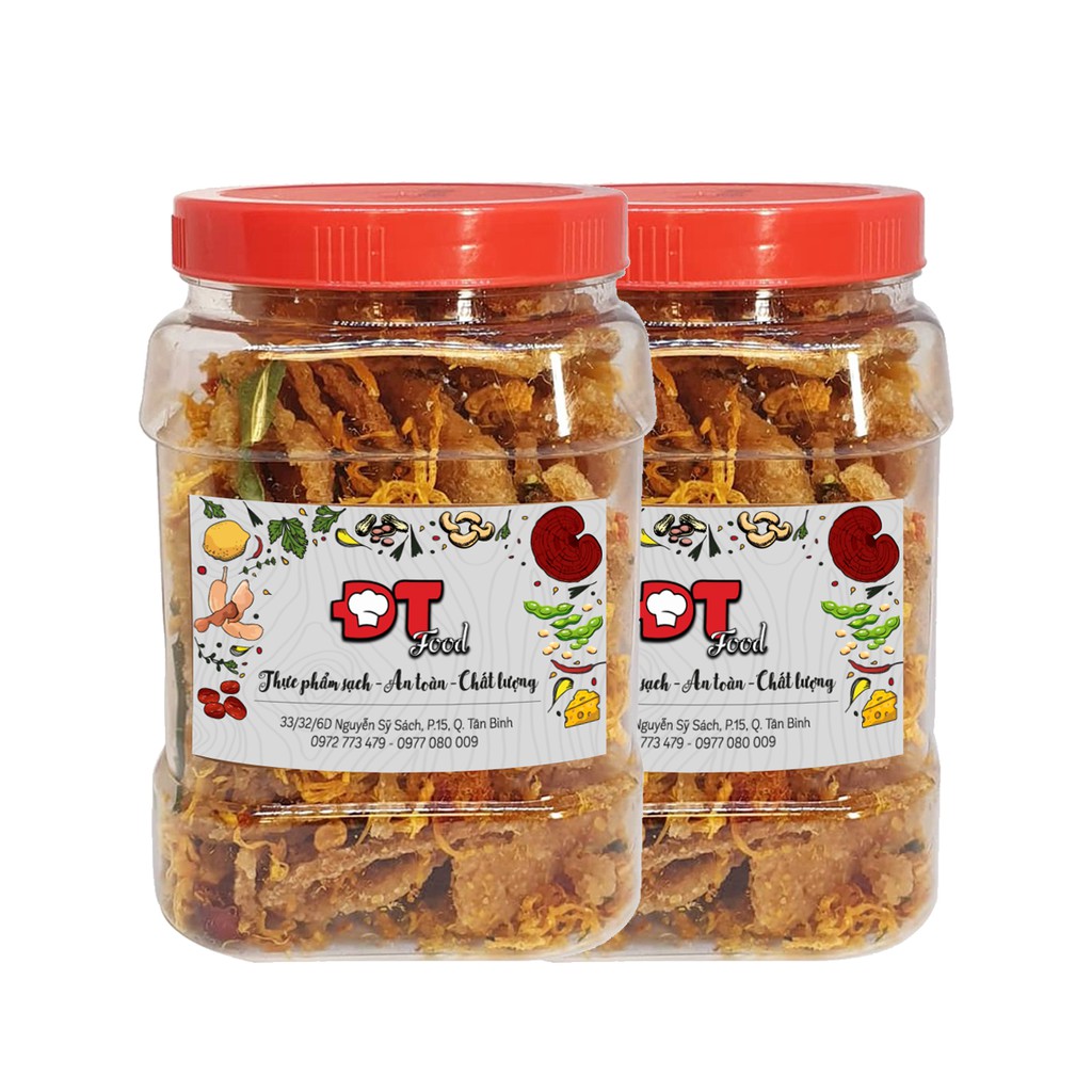 1kg Cơm Cháy Lắc Khô Gà Siêu Ngon (2 hũ 500g)