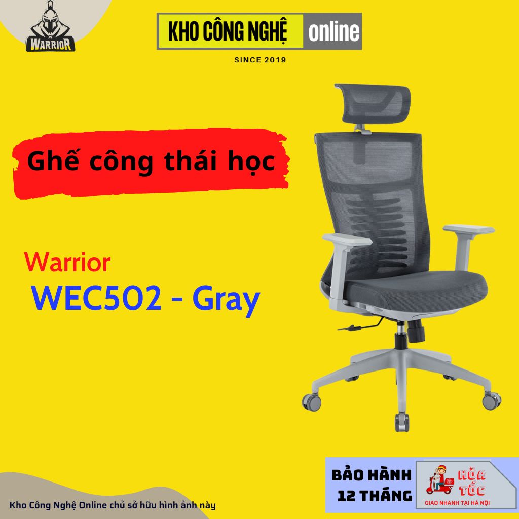 Ghế công thái học ergonomic WARRIOR – WOC102 / WEC502 / WEC502 Plus / WEC506 (Hàng chính hãng)