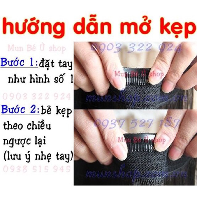 TÓC KẸP CHỮ U TỈA ĐUÔI TẶNG XỊT DƯỠNG