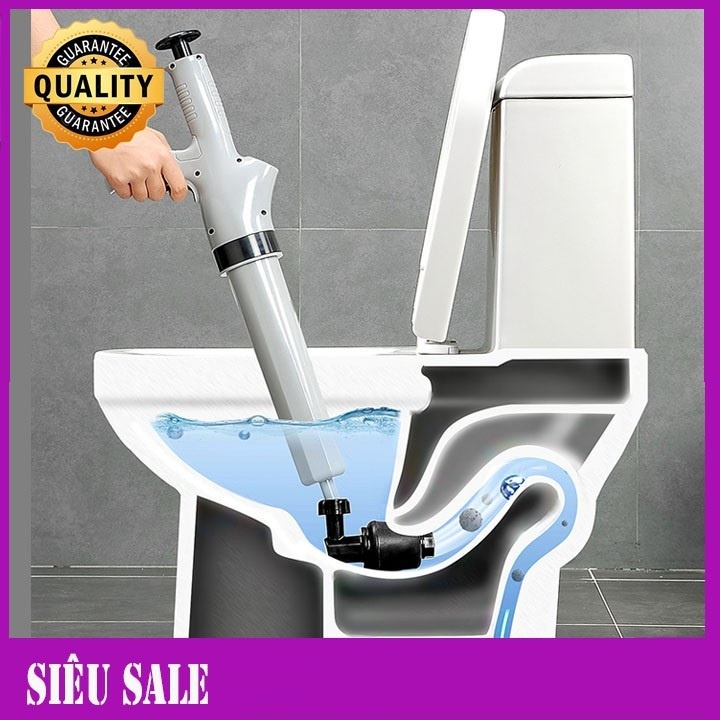 Súng Thông Tắc Bồn Cầu Phiên Bản Cao Cấp 2021- Dụng Cụ ThôngLavabo-Bồn Rửa Chén Bát -Tích Hợp Bơm Nén Khí