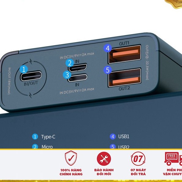 🌟CHÍNH HÃNG🌟Pin sạc dự phòng Remax rpp-108 rpp 292 20000mAh lõi Li-polymer, 2 cổng sạc nhanh Output QC3.0 PD18 V.O.O.C