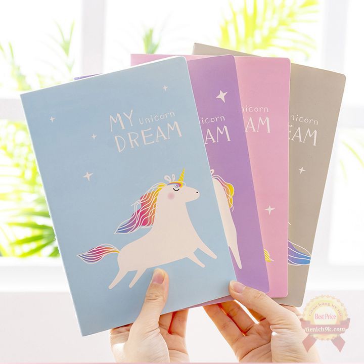 Vở sổ ghi chú kẻ ngang 30 trang đẹp hình kỳ lân unicorn dễ thương cute