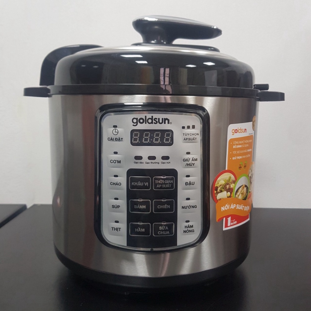Nồi áp suất, nồi hầm điện tử đa năng GOLDSUN CD4701 Dung tích 1.8L - Bảo hành 12 tháng