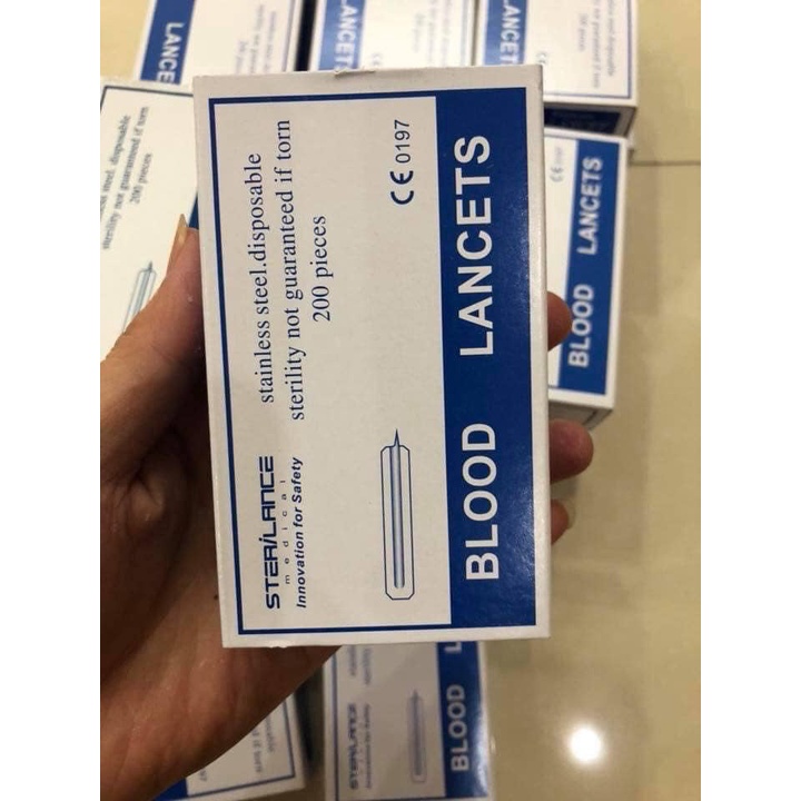 Kim Chích Mụn Hộp 200 Chiếc Lancets - Haispa