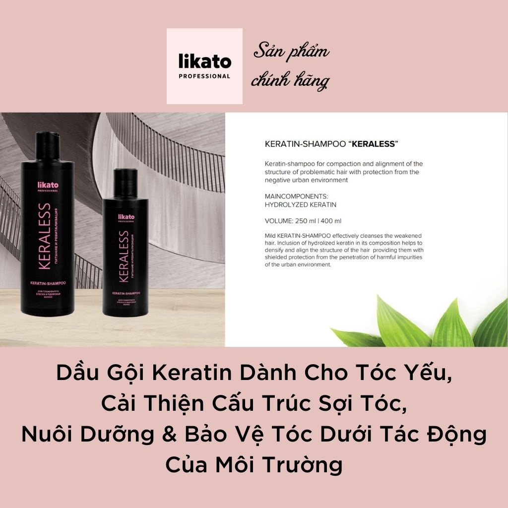 Dầu gội cặp, dầu gội thiên nhiên LIKATO PROFESSIONAL 250ml 400ml 750ml