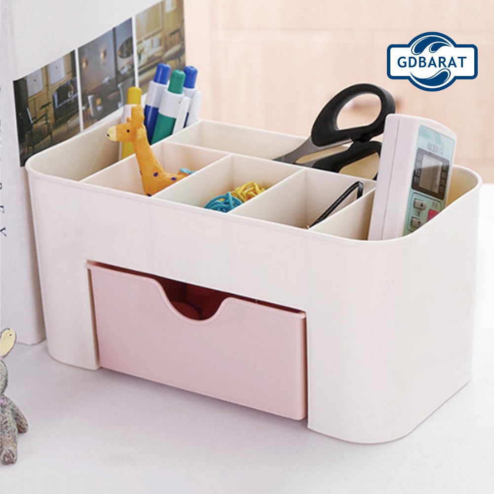 Hộp Nhựa Nhiều Ngăn Đựng Đồ Trang Điểm Để Bàn Tiện Dụng