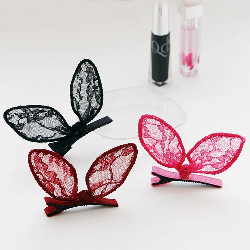 [Mã FAMARAL1 giảm 10K đơn 50K]K84 Kẹp tóc cột tóc tai thỏ ren giá rẻ