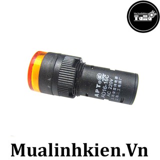 Đèn báo tín hiệu 220V màu vàng phi 16