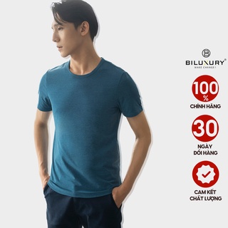 Áo phông nam cổ tròn Biluxury vải thun Cotton co giãn dày dặn dễ phối đồ 4APKB005XCV