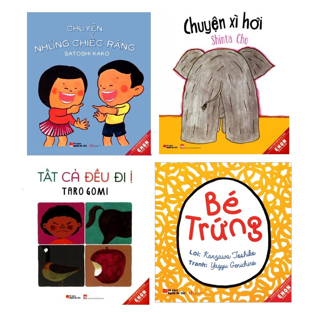 Sách - Combo Ehon Chuyện xì hơi +Chuyện những chiếc răng + Tất cả đều đi ị + Bé trứng