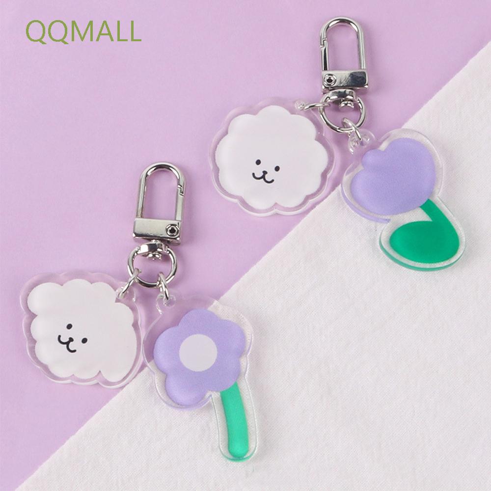 Móc Khóa Hình Chú Cừu Và Hoa Tím Đáng Yêu